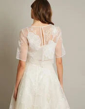 Rosie Lace Floral Bridal Top Ivory