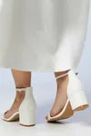 Coast Wide Fit Bridal Thelma Ankle Strap Medium Block Heeled Sandals