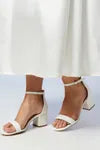 Coast Wide Fit Bridal Thelma Ankle Strap Medium Block Heeled Sandals